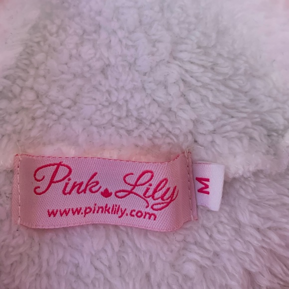 Pink lily Jacket, no stains, size medium, white and pink colored. - Picture 4 of 5